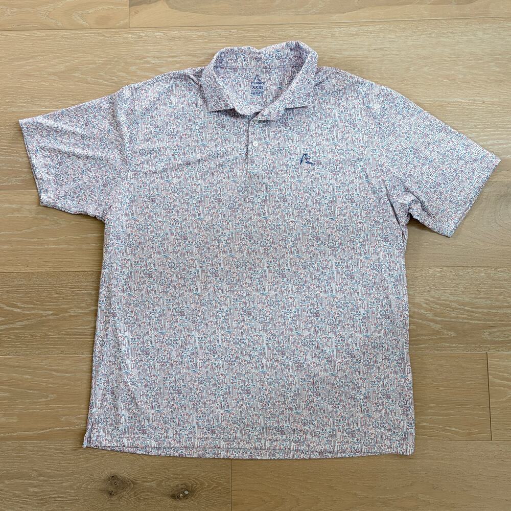 Rhoback The Big D Men's Short Sleeve Performance Polo Dallas Texas XXXL